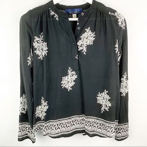 BLUE RAIN | Boho popover Top